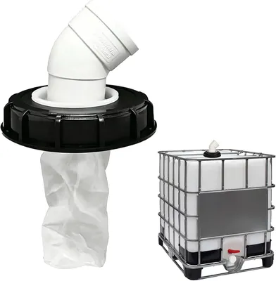 Imagen del producto de Filtro de nylon para IBC, con ángulo de 45 grados, de 163 mm, para filtros de agua de lluvia