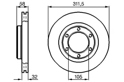 Produktbild von BOSCH Bremsscheiben (2 Stück) Vorderachse 0 986 478 580