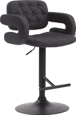 Produktbild von TPFLiving Barhocker Dubai Gestell schwarz Stoff Schwarz