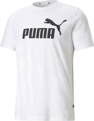 Produktbild von PUMA Herren Sportshirt Trainingsshirt Fitnessshirt Laufshirt ESS Logo Tee, Farbe:Weiß, Artikel:-02 puma white, Größe:3XL