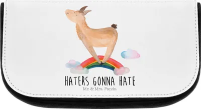 Produktbild von Mr. & Mrs. Panda aufbewahrungstasche Lama Regenbogen - Weiß - Geschenk, Make-Up Tasche, Freiheit, Schminktasche, Kulturbeutel, Hobby, Abi, Organizer, Selbstständig, Lamas