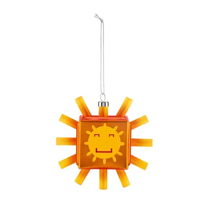 Image de Boule de Noël Alessi Le Palle Quadrate - Soleil - GJ02/7 - par Marcello Jori