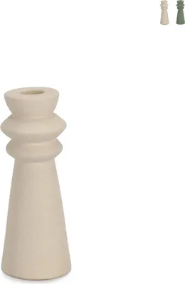 Produktbild von Moderner Design-Kerzenhalter aus sandgestrahltem Porzellan 5x16 Freyr YES - Beige