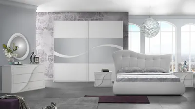 Produktbild von Schlafzimmer-Set Mabel 6-teilig in Weiß/Silber