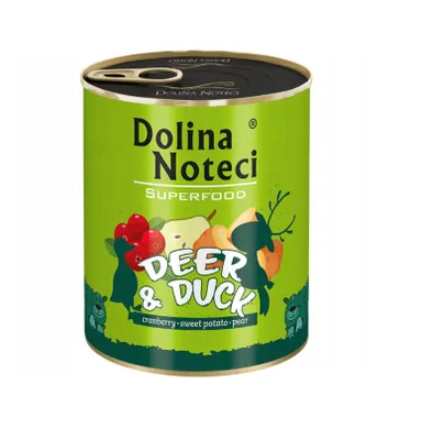 Zdjęcie produktu dla Dolina Noteci Superfood Mokra karma dla psa o smaku jelenia z kaczką 6x 800g