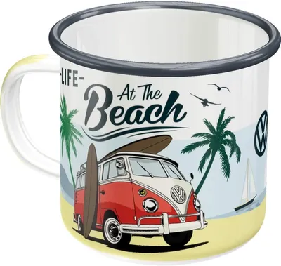 Produktbild von Nostalgic-Art - Emaille-Becher - Volkswagen - VW Bulli - Beach