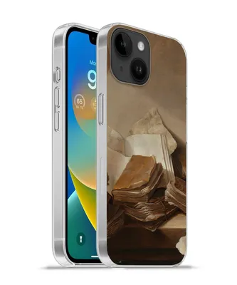 Produktbild von MuchoWow® Handyhülle Schutzhülle Hülle für Apple iPhone 14 - Softcase Stilleben mit Büchern - Gemälde von Jan Davidsz. de Heem Silikon Softcase Handy Hülle - Mobiltelefonhülle