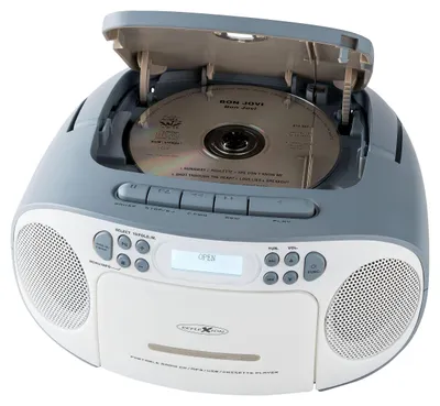 Productafbeelding van Draagbare CD/MP3-cassette-USB-DAB+-stereo-radio, blauw