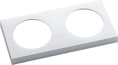 Produktbild von Berker Integro Pure Steckdosen-Rahmen 2-fach, KS chrom matt galvanisiert