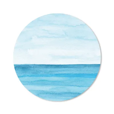 Produktbild von MuchoWow® Mauspad Mousepad Meer - Aquarell - Blau 20x20 cm - Mousepads - Maus Mat - Pad - Mausunterlage - Schreibtischmatte