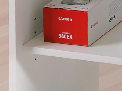 Immagine prodotto di Scrivania per computer a sinistra 'Pepe' 80 cm con cassetto per tastiera di Kfb in bianco