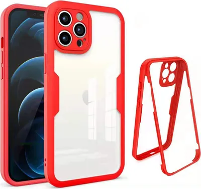 Produktbild von Hülle für Apple iPhone 12 - 360 Vollschutz Case - Rot
