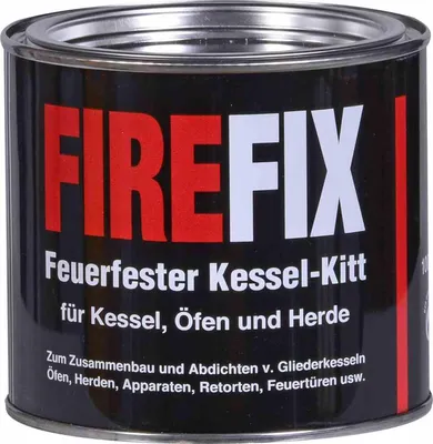 A black metal can with red and white text and graphics.