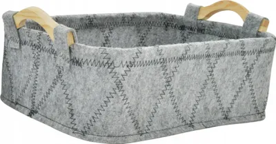 Produktbild von Dekorativer Aufbewahrungskorb dunkelgrau Taja 36,5 cm