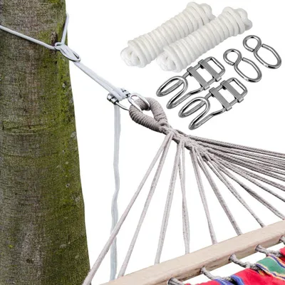 Immagine prodotto di Attacco per amaca per alberi - lunghezza 6 metri - set di sospensione flessibile - fino a 160 kg