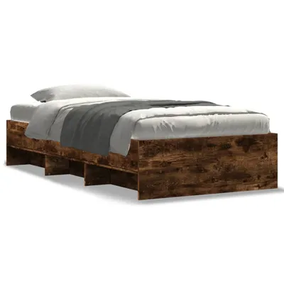 Obrázek produktu pro vidaXL Rám postele bez matrace kouřový dub 75x190 cm materiál na bázi dřeva