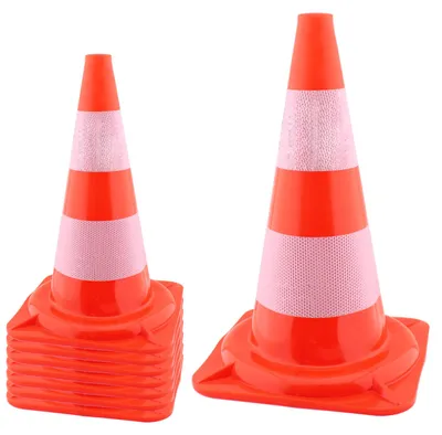 Produktbild von Verkehrspylon Pylon Hütchen Verkehrsleitkegel Warnkegel Markierungskegel Absperrkegel Warnbake Leitpfosten Lübecker Hut Parcours 8 Stück