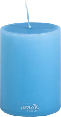 Produktbild von Sovie CANDLES Stumpenkerze in Aquablau Ø 70 mm x H 100 mm, Brenndauer ca. 52 Std. - 1 Stück
