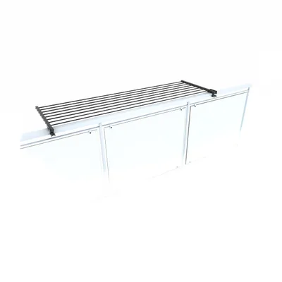 Image de Séchoir suspendu pliable pour balcon et balustrade - Foxydry Duo 162 cm en anthracite