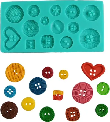 Obrázek produktu pro Silikonová forma na cukrovou hmotu DECORATIVE BUTTONS
