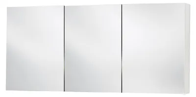 Produktbild von Differnz Somero Spiegelschrank - er MDF - 3 Türen - Verstellbare Einlegeböden - Breite 120 cm - Hochglanz Weiß - Moderner Badschrank mit Spiegel für das Badezimmer