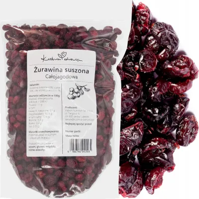 Produktbild von Cranberries getrocknet, ganze Beeren 1 kg - gesüßt - für Müsli und Backen