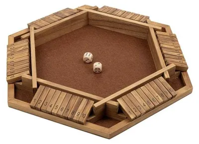 Produktbild von Philos Shut The Box Holz-Würfelspiel für Kinder und Erwachsene