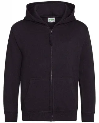 Produktbild von Awdis - Kapuzenpullover Mit Reißverschluss für Kinder LT2844 (116) (Pechschwarz)