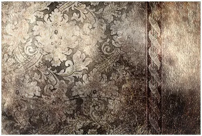 Produktbild von Wallario Premium Glasbild, freischwebende Optik, kräftige Farben, Größe 90 x 60 cm Motiv Schnörkelmuster in dunkelbraun
