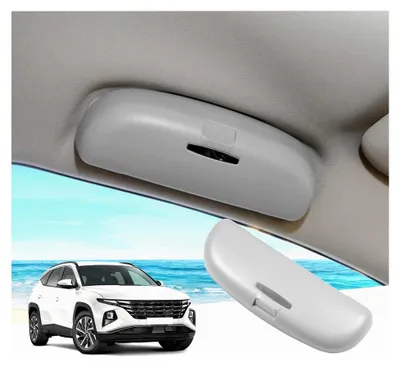 Produktbild von Sonnenbrillenhalter für Hyundai Tucson NX4 Facelift 2021-2024 2025, Aufbewahrungsbox Organizer für die Beifahrerseite (Grau)