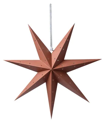 Image de Clayre & Eef Étoile suspendue 45x15x45 cm Marron Papier