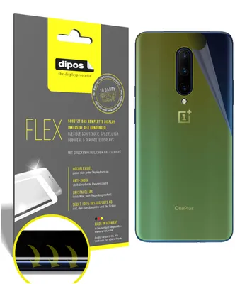 Produktbild von 2x Schutzfolie für OnePlus 7T Pro Rückseite Folie, 100% Displayabdeckung, dipos Flex