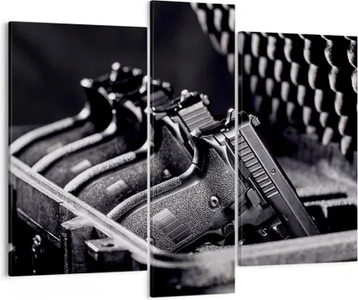 Produktbild von Bild auf Leinwand - Leinwandbild - Waffe Waffe Kugel - 95x80cm - Wand Bild - Wanddeko - Wandbilder - Leinwanddruck - Bilder - Kunstdruck - Wanddekoration - Leinwand bilder - Wandkunst - CB95x80-4004
