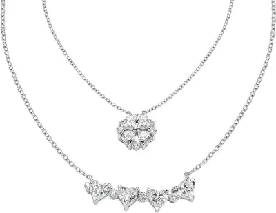 Immagine prodotto di Collane con ciondolo Amen Argento Da 43 cm a 49 cm Collezione Quadricuore - donna