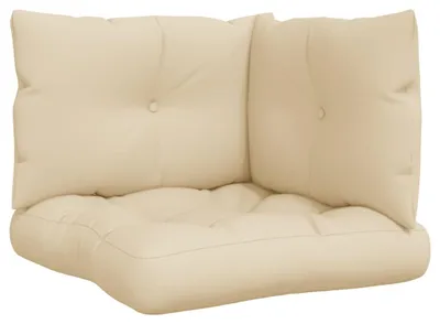 Produktbild von vidaXL Palettenkissen 3-tlg. Beige Stoff