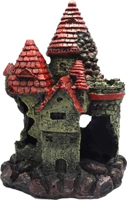 Productafbeelding van Duvo+ Aquarium kasteel ornament 17 x 14 x 23 cm | schuilplek voor vissen