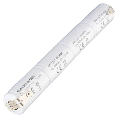 Produktbild von Notleuchtenakku NiMH 4,8V 1800mAh L1x4 Sub-C mit Faston-Anschluss ersetzt 4,8 V Akku, Abmessung 185 x 23 mm