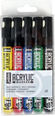 Obrázok produktu pre Sada pozostáva z 5 akrylových fixiek s jemným hrotom - 5 x 1,2 mm.