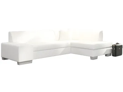 Produktbild von NABBI Ecksofa mit Zersetzung u Lagerraum Ferol P - Weiß