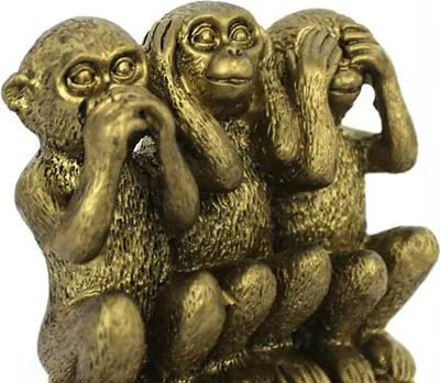 Produktbild von 3er Affen" nicht hören/sehen/sprechen"Fengshui