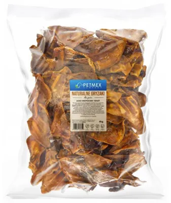 Produktbild von Petmex Schweineohren Natürlicher Hunde-Leckerli Kausnack 100 Stück.