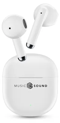 Obrázek produktu pro Music Sound BTMSTWSBREEZEW, True Wireless Stereo (TWS), Hovory/hudba, 64 g, Sluchátka s mikrofonem, Bílá