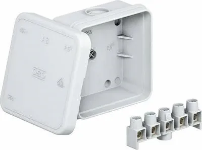 Produktbild von OBO A 8 5 Kabelabzweigkasten m.Klemmleiste 75x75x36 PE lgr 2000024