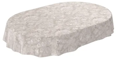 Immagine prodotto di Omgoods - Tovaglia antimacchia lavabile, motivo barocco, forma ovale, 180 x 140 cm