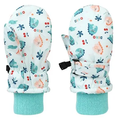 Image de Omgoods - Gants d'hiver chauds pour tout-petits, avec motif dinosaure