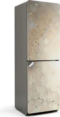 Produktbild von Abstraktes Liniennetz – Kühlschrank Aufkleber – Klebefolie Kühlschrank – Kühlschrank Dekor – Kühlschrankfolie selbstklebend – Küchen Dekoration – 60x180 cm