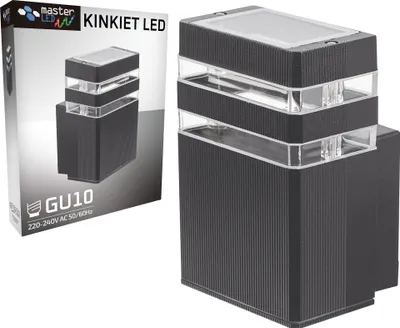 Produktbild von LED Gartenleuchte 19.5cm GU10 max 35W 120° IP54 Außenwandleuchte Fassadenleuchte Anthrazit