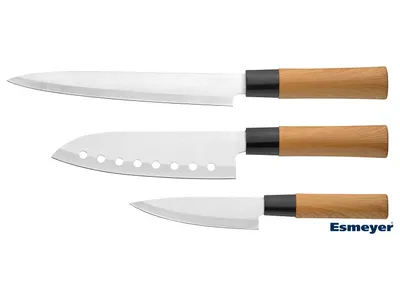 Produktbild von Esmeyer Messerset 3 tlg. im asiatischen Stil -