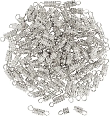 Produktbild von VBS XXL Schraubverschlüsse "3,8 mm", 100 Stück Silberfarben