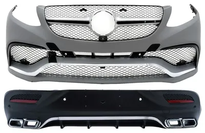 Produktbild von Bodykit Stoßstange für Mercedes GLE Coupe C292 2015-2019 Endrohre Kühlergrill.